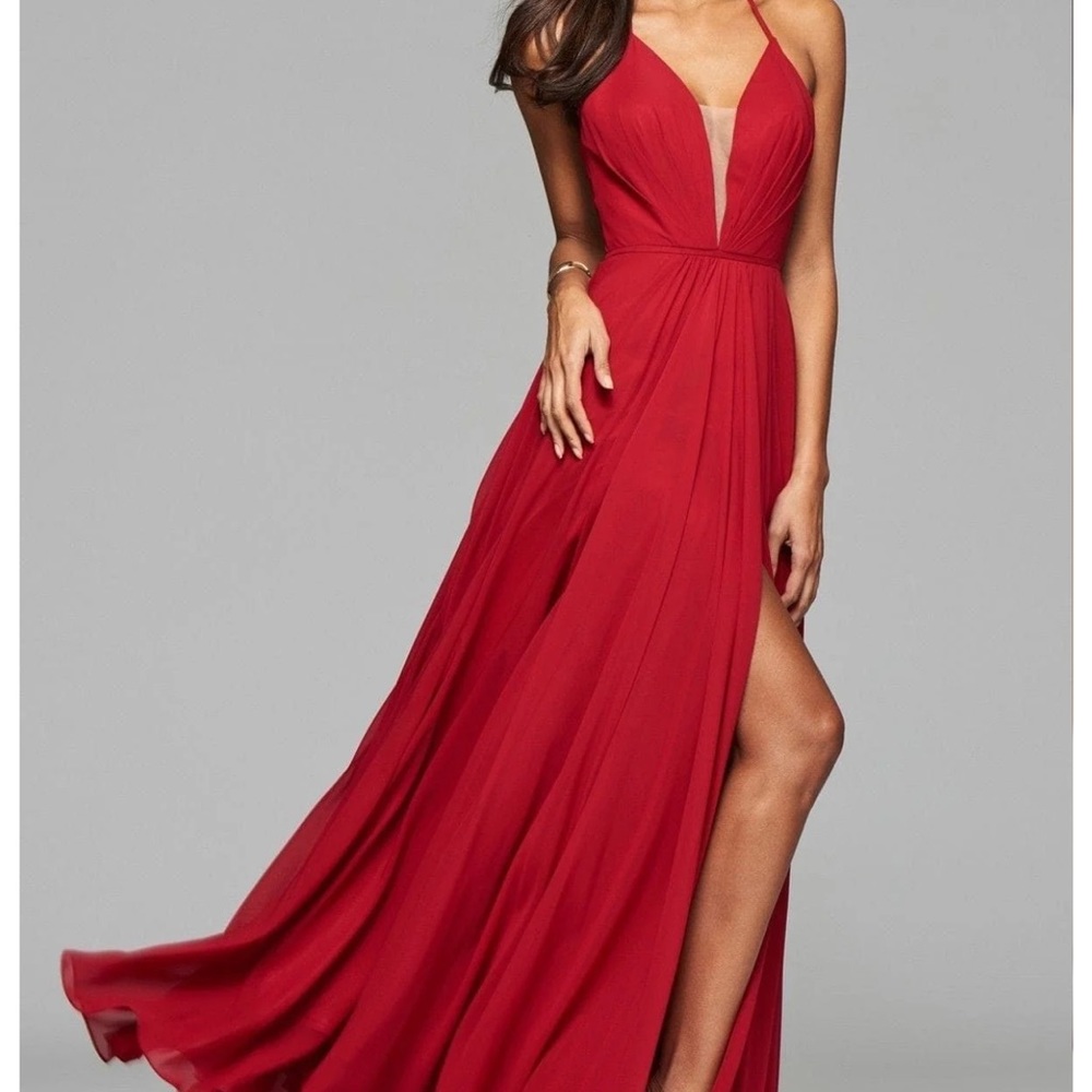 FAVIANA DRESS # 7747 in color “Ruby”